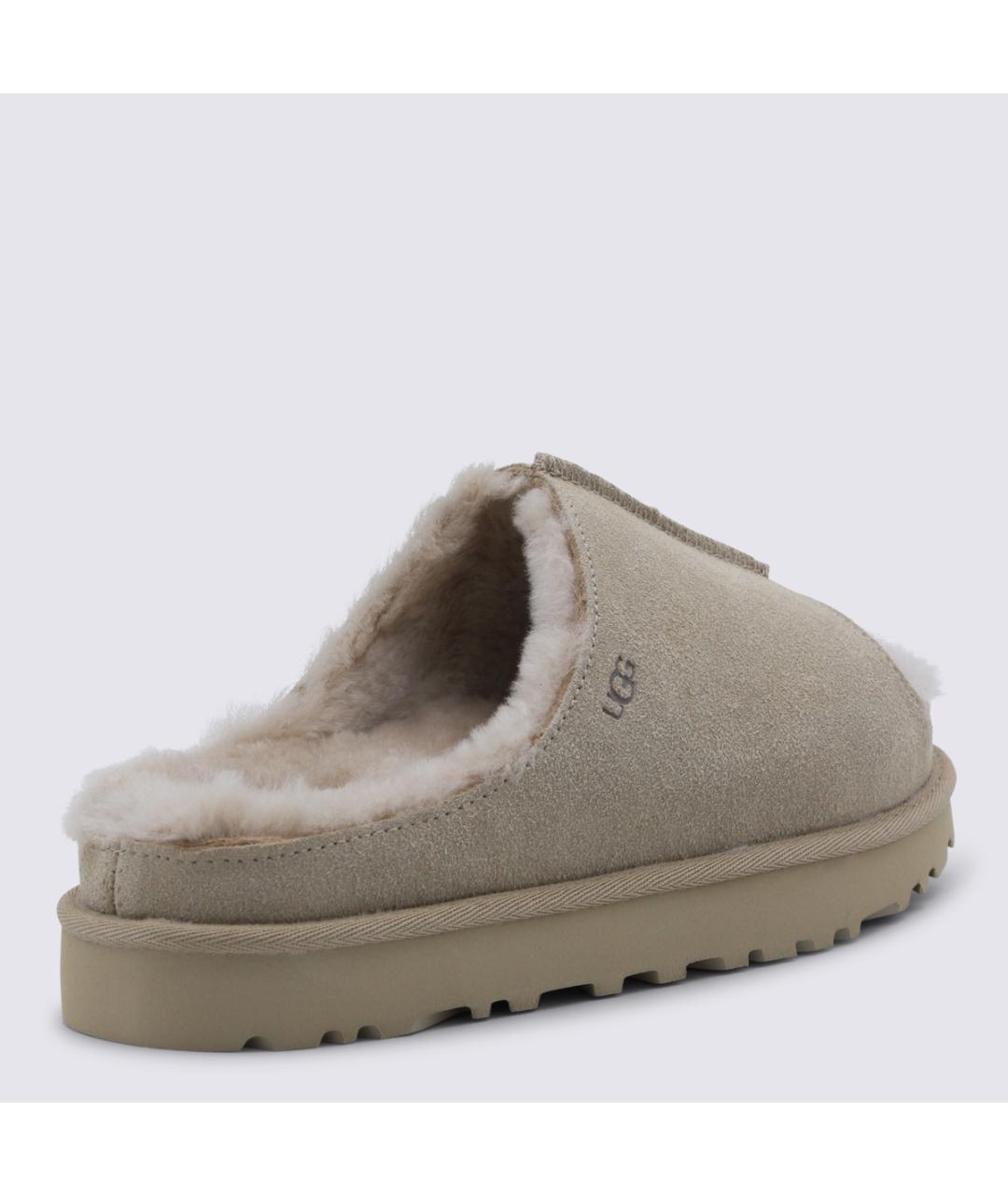 UGG AUSTRALIA Бежевые замшевые шлепанцы, фото 3