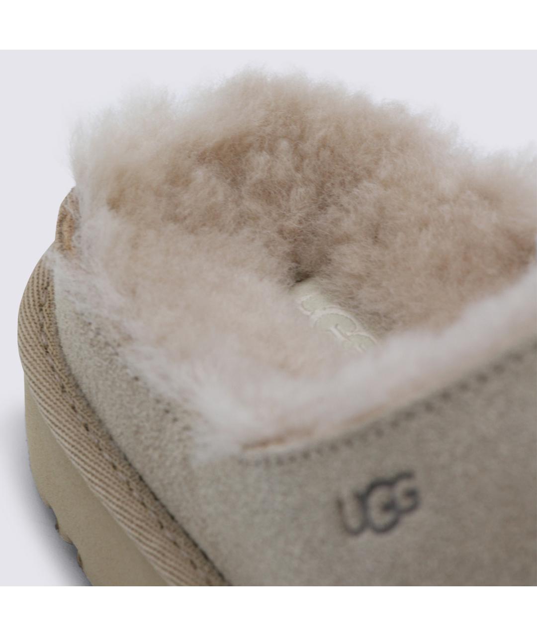 UGG AUSTRALIA Бежевые замшевые шлепанцы, фото 4