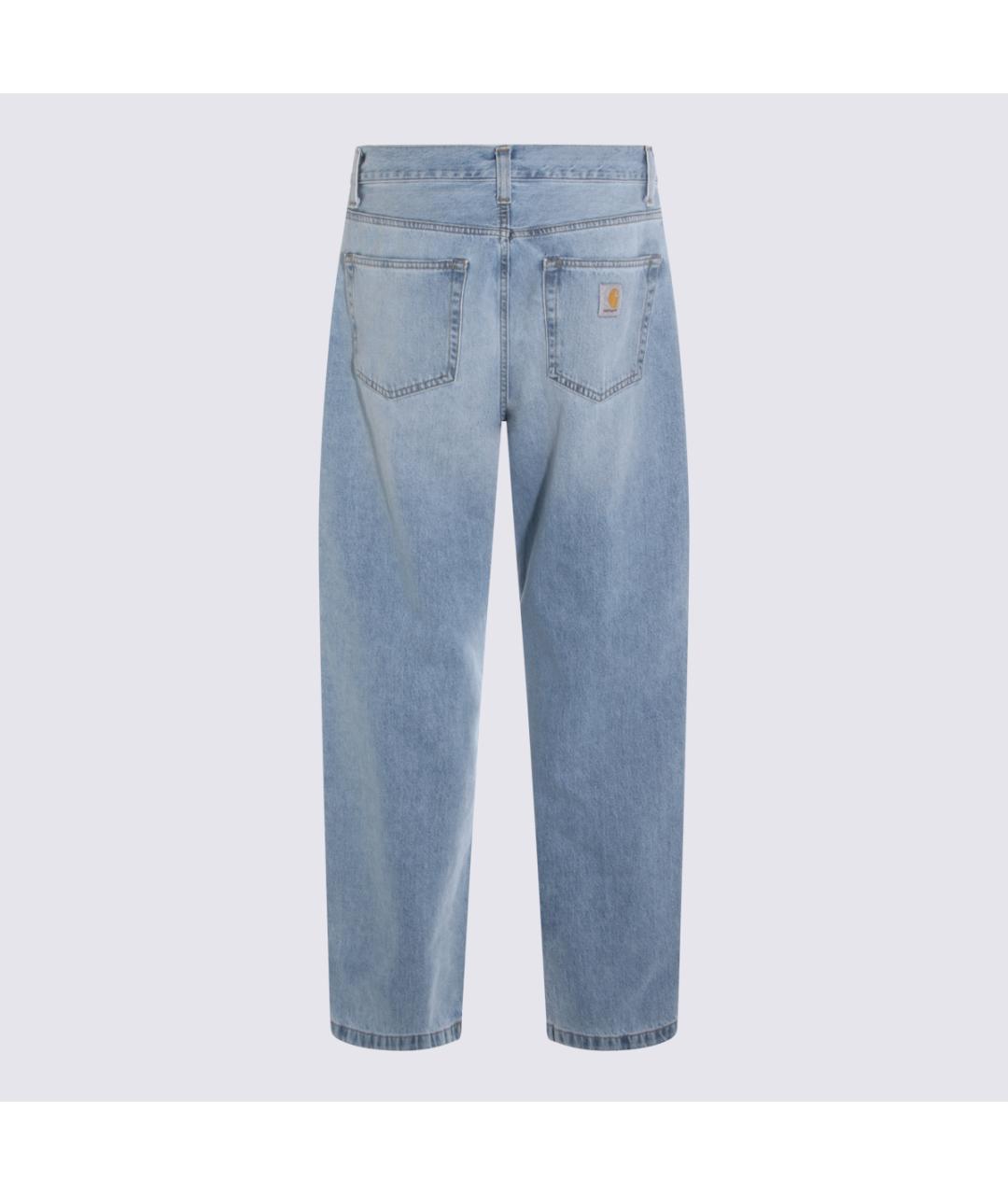 CARHARTT WIP Голубые хлопковые прямые джинсы, фото 2