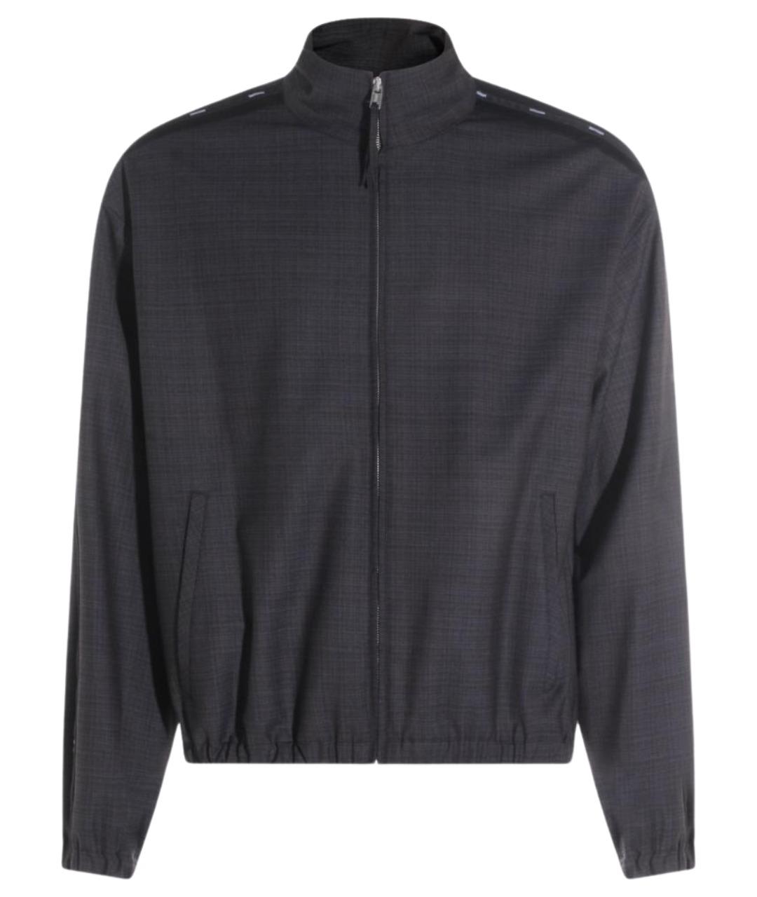 MOSCHINO Серая полиэстеровая куртка, фото 1