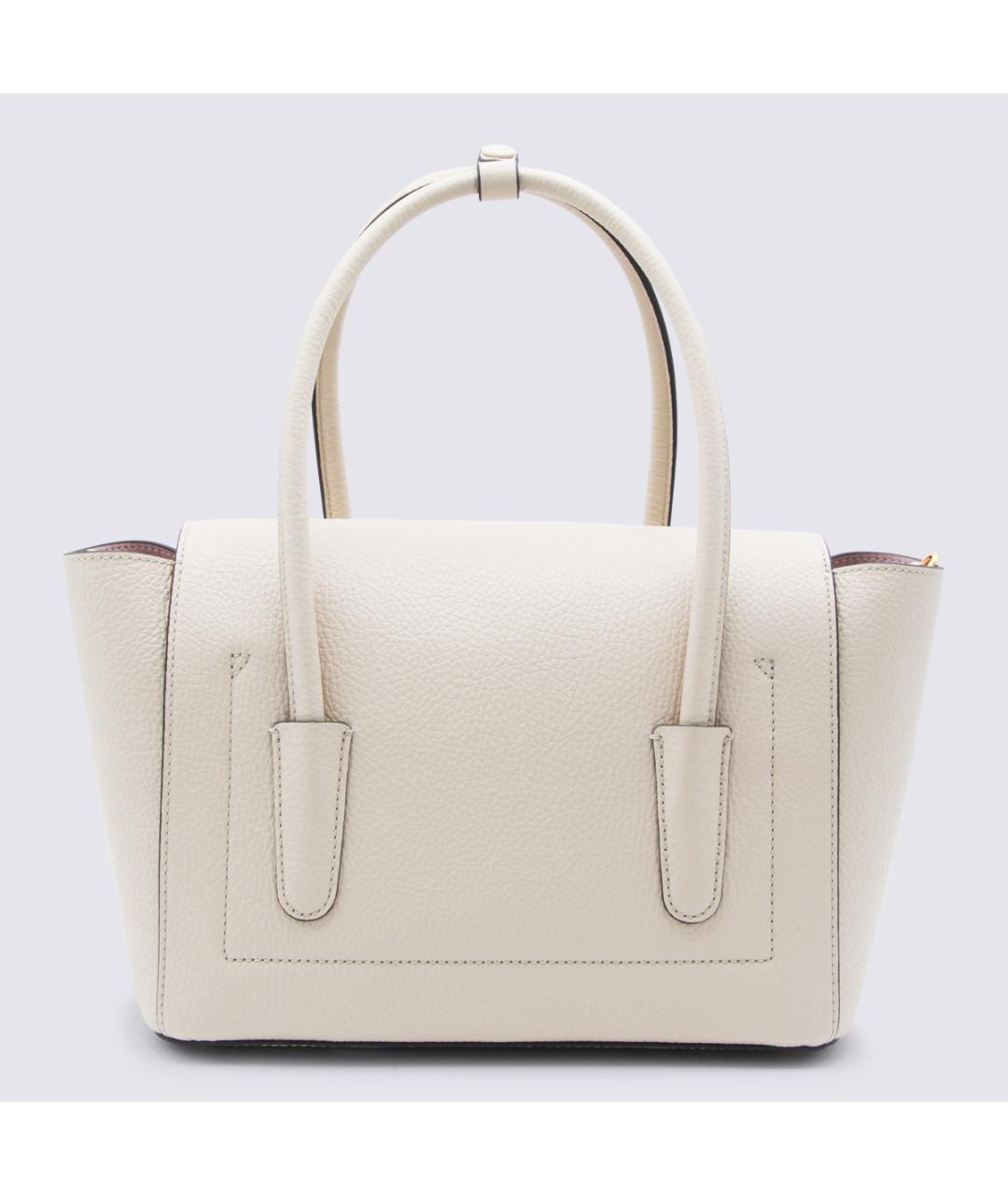 COCCINELLE Белая кожаная сумка с короткими ручками, фото 3