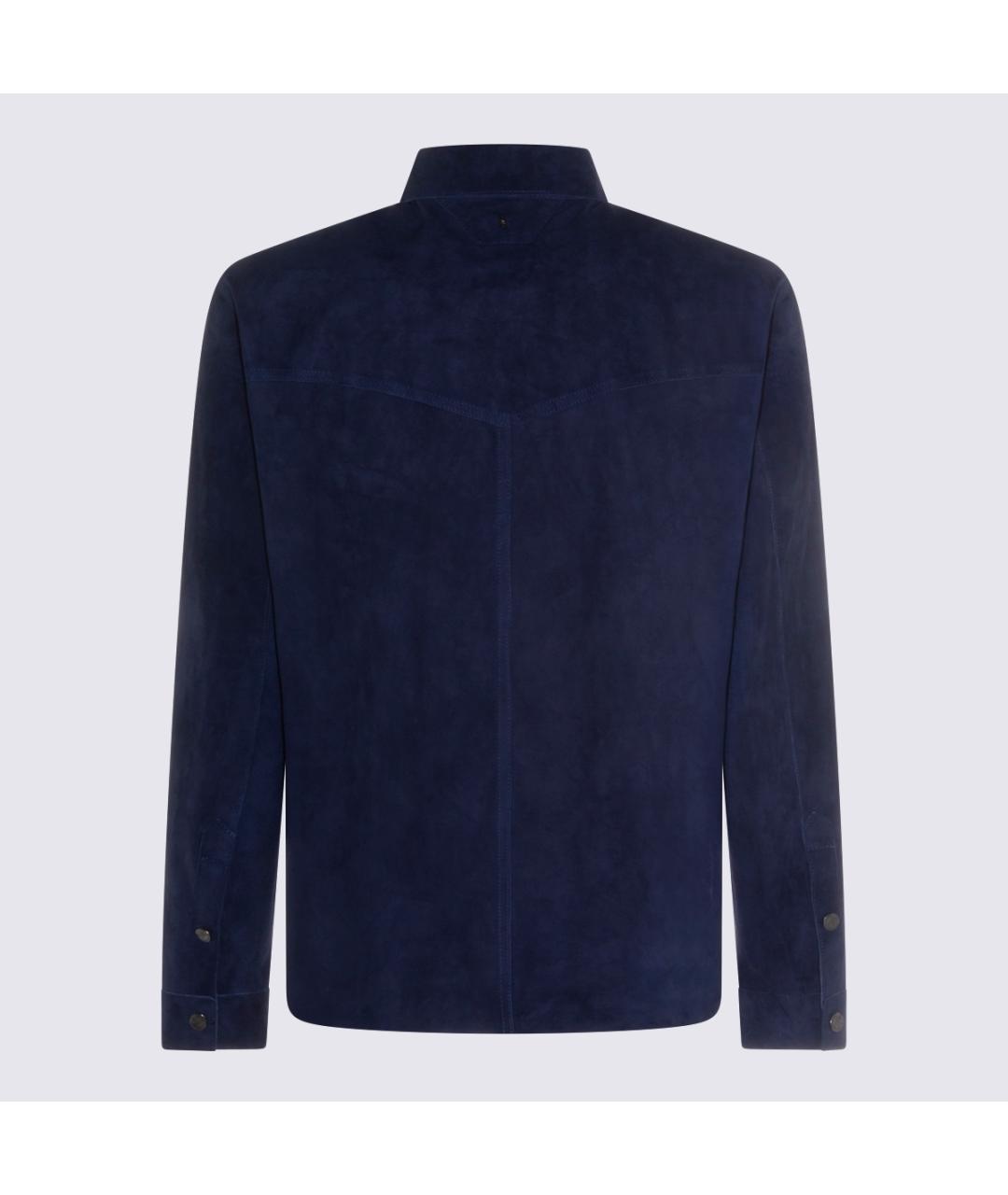 SANTORO Синяя кожаная куртка, фото 2