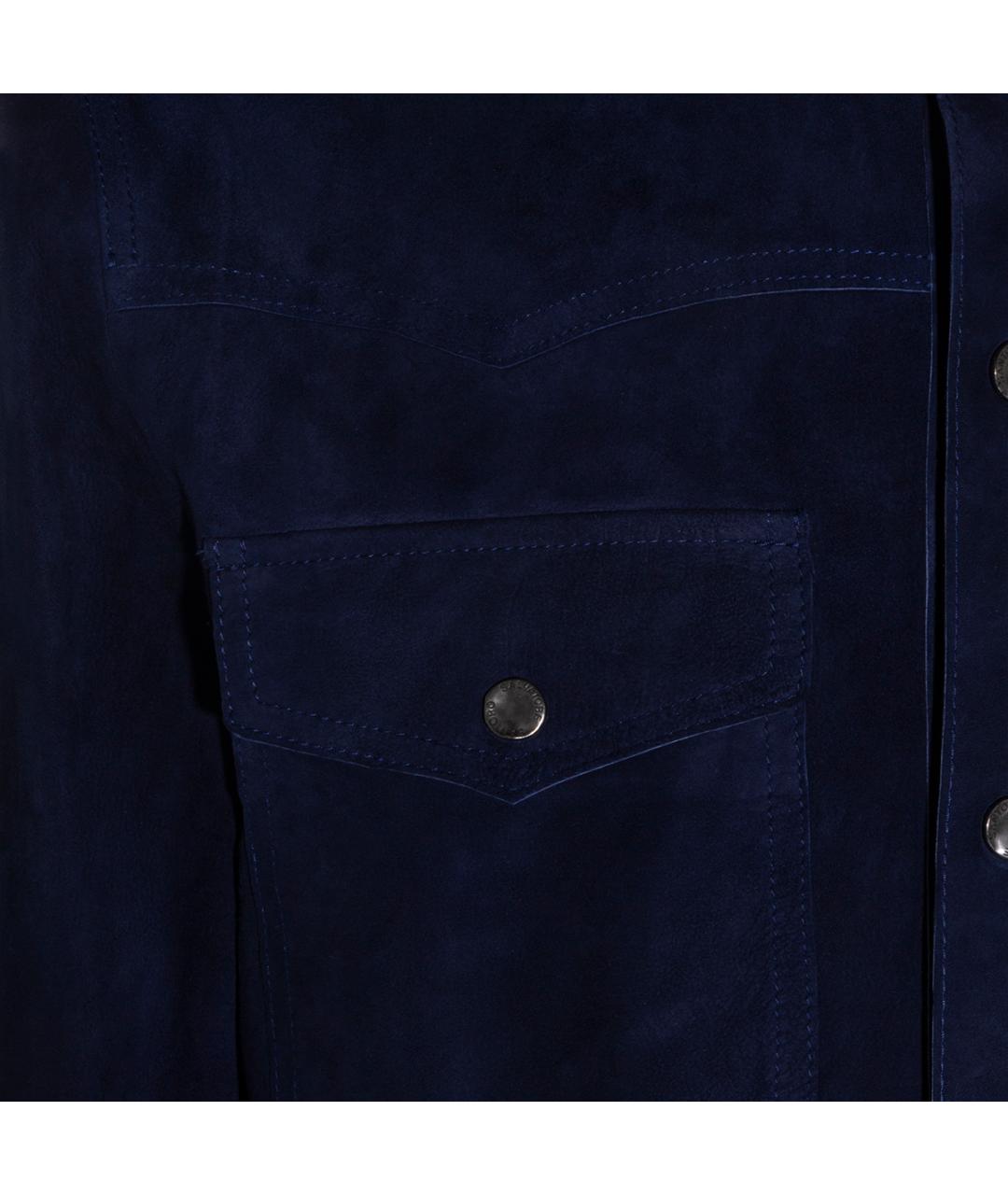 SANTORO Синяя кожаная куртка, фото 3