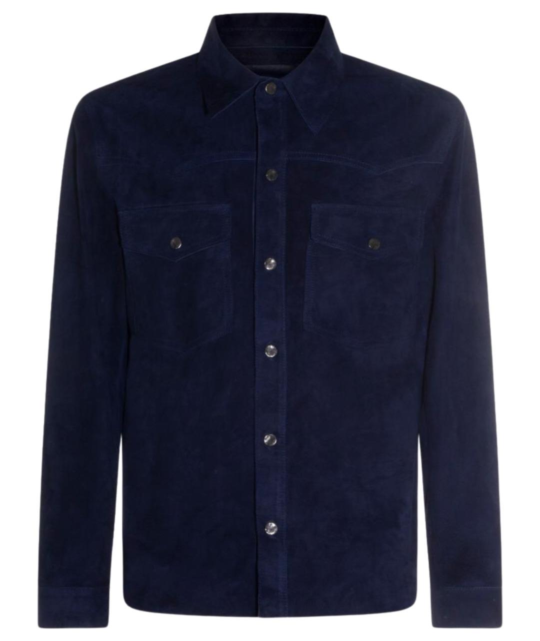 SANTORO Синяя кожаная куртка, фото 1