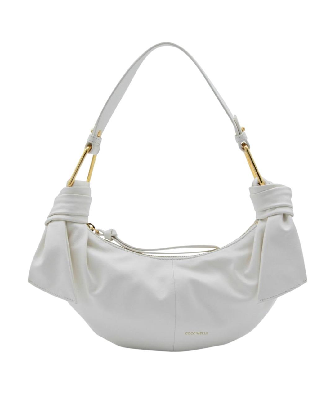 COCCINELLE Белая кожаная сумка через плечо, фото 1