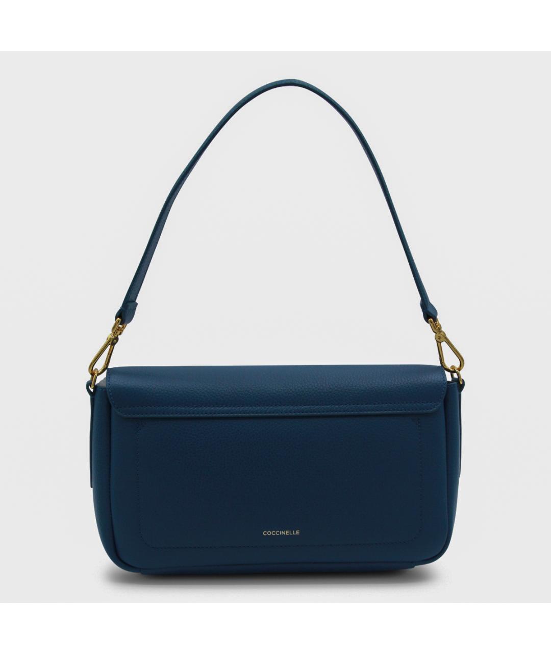 COCCINELLE Синяя кожаная сумка через плечо, фото 3