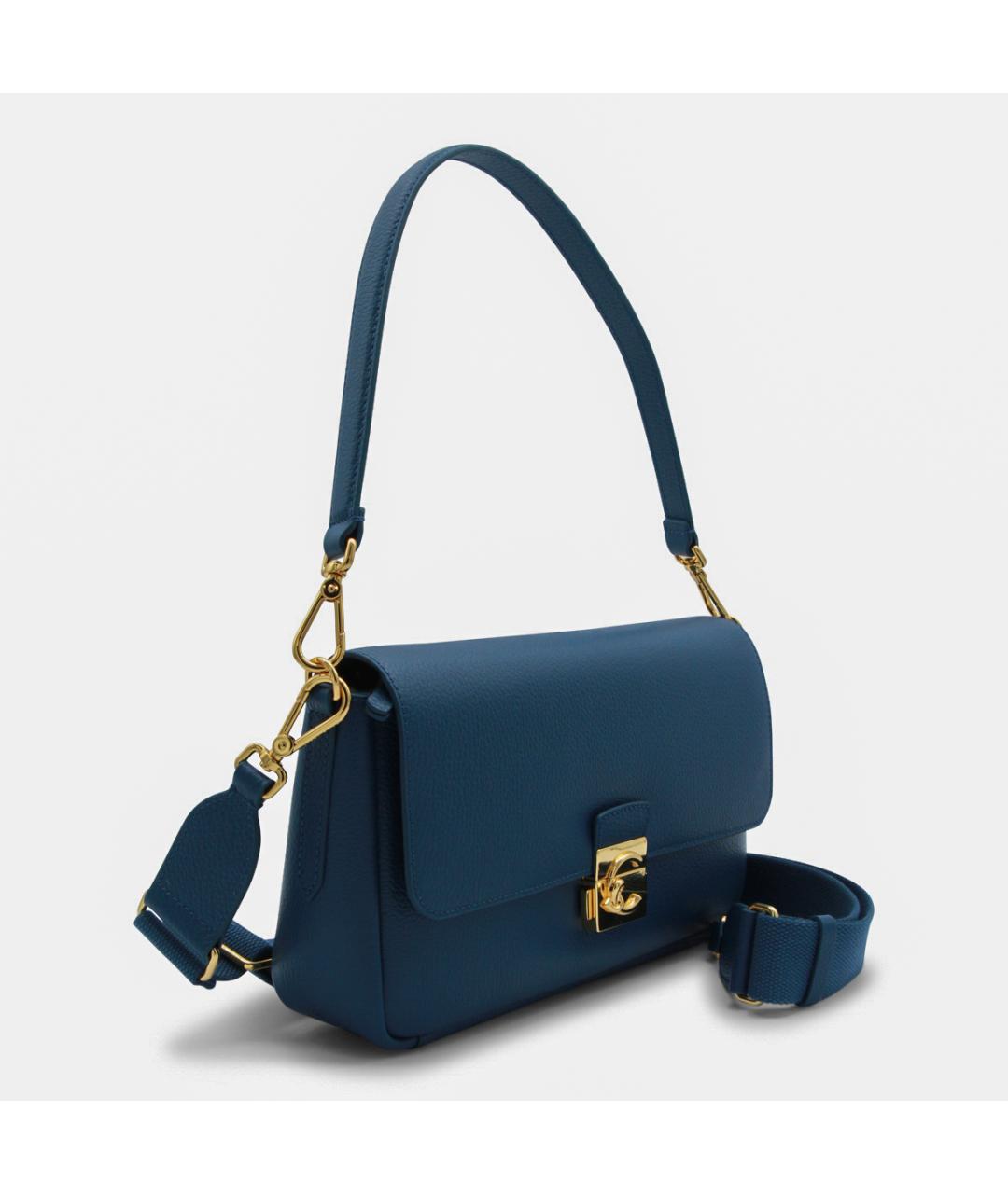 COCCINELLE Синяя кожаная сумка через плечо, фото 2