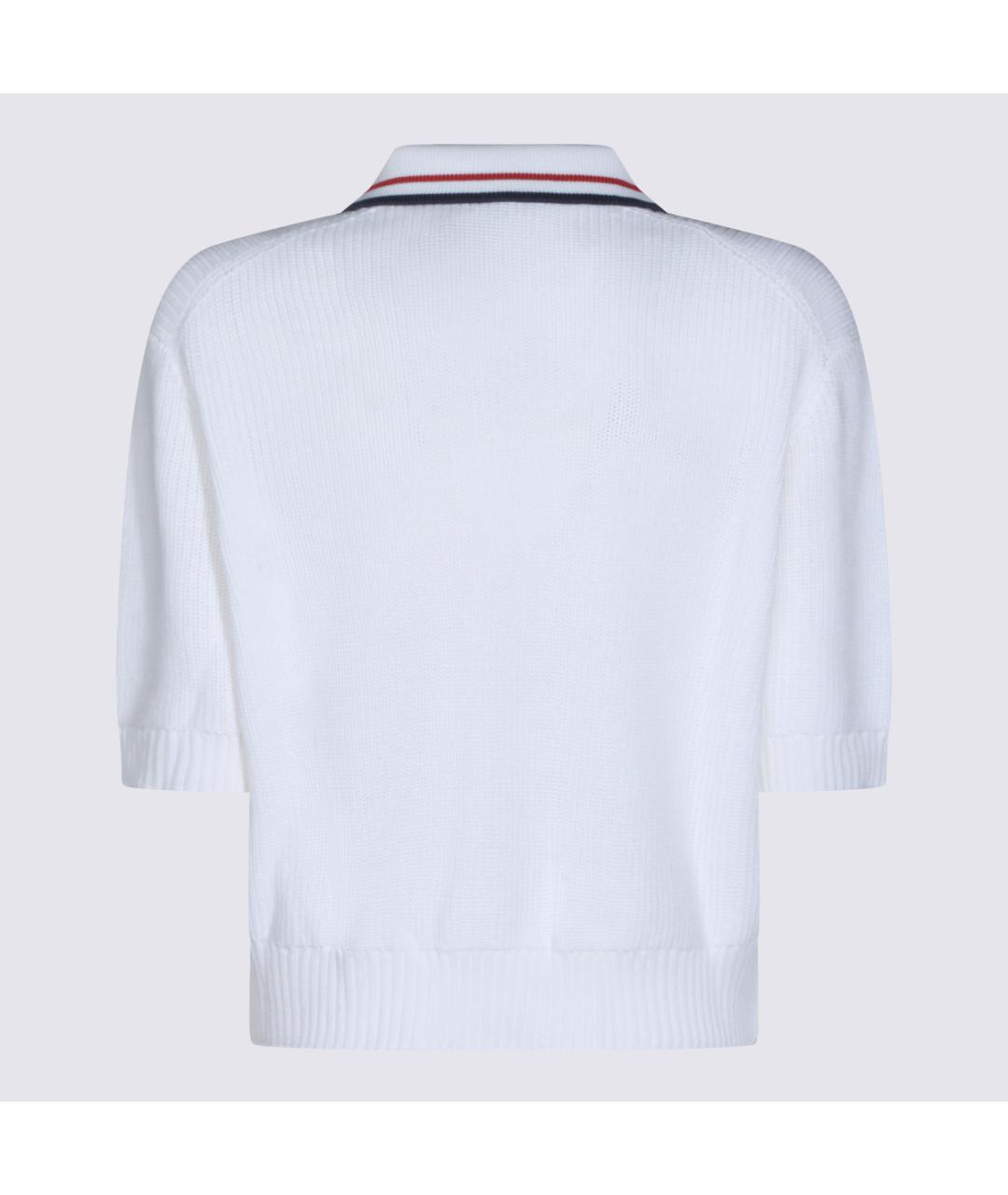 BRUNELLO CUCINELLI Белое хлопковое поло с коротким рукавом, фото 2