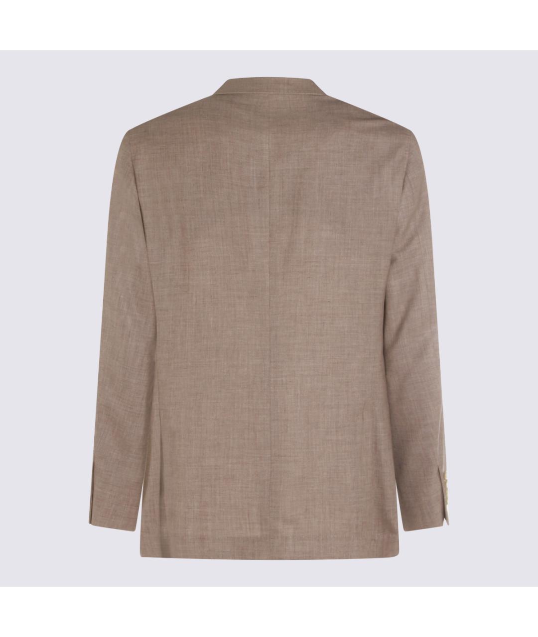 BRUNELLO CUCINELLI Бежевый шерстяной пиджак, фото 2