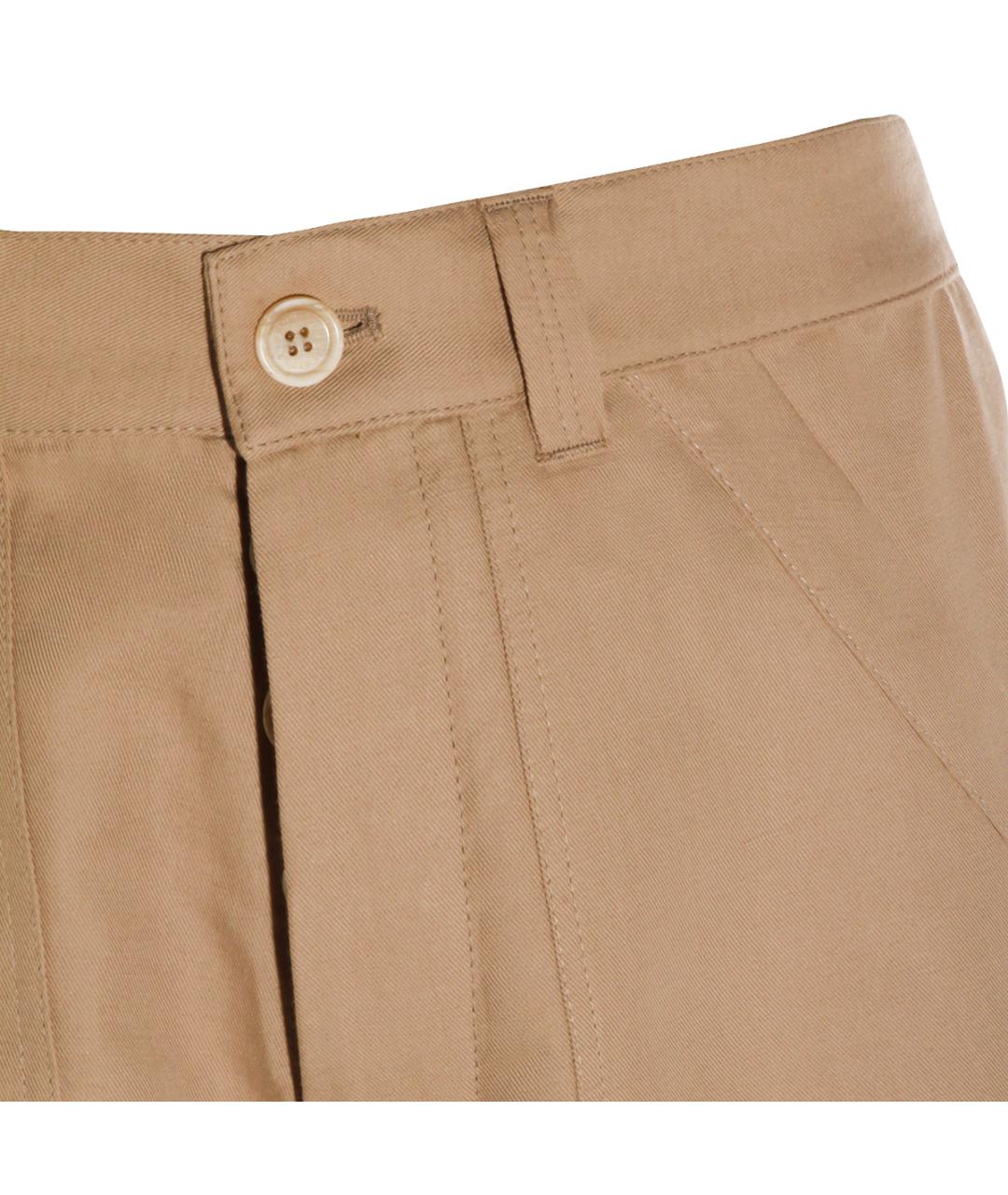 BRUNELLO CUCINELLI Бежевые льняные повседневные брюки, фото 3