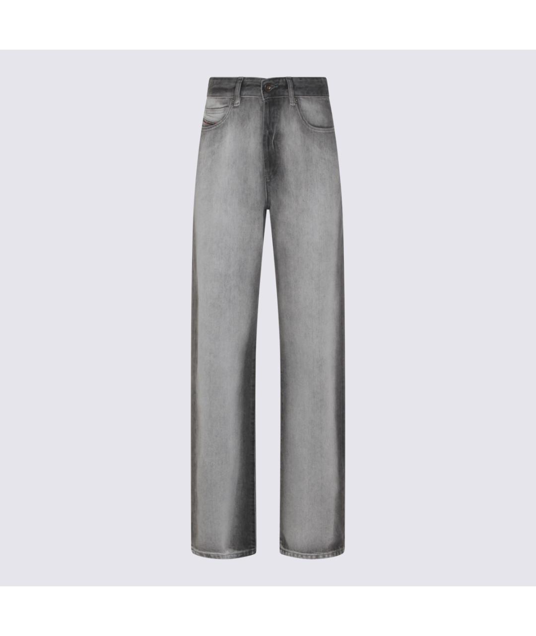 DIESEL Серые хлопковые прямые джинсы, фото 4