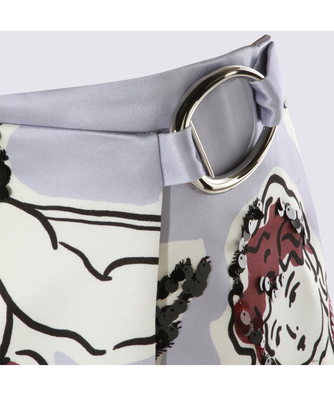 TORY BURCH Мульти полиэстеровая юбка миди, фото 3