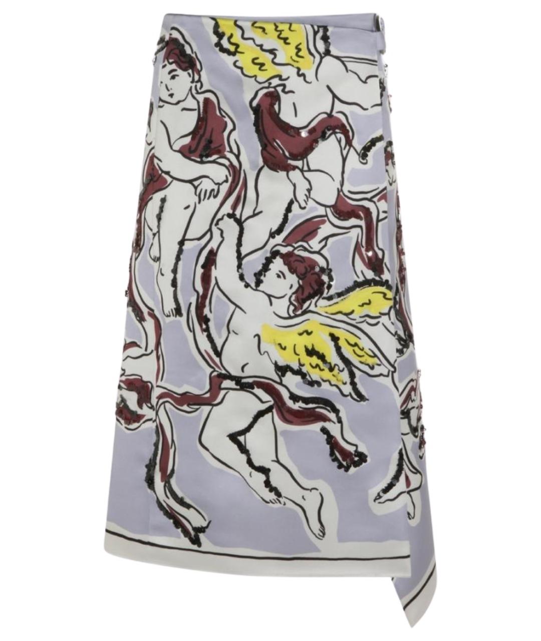 TORY BURCH Мульти полиэстеровая юбка миди, фото 1