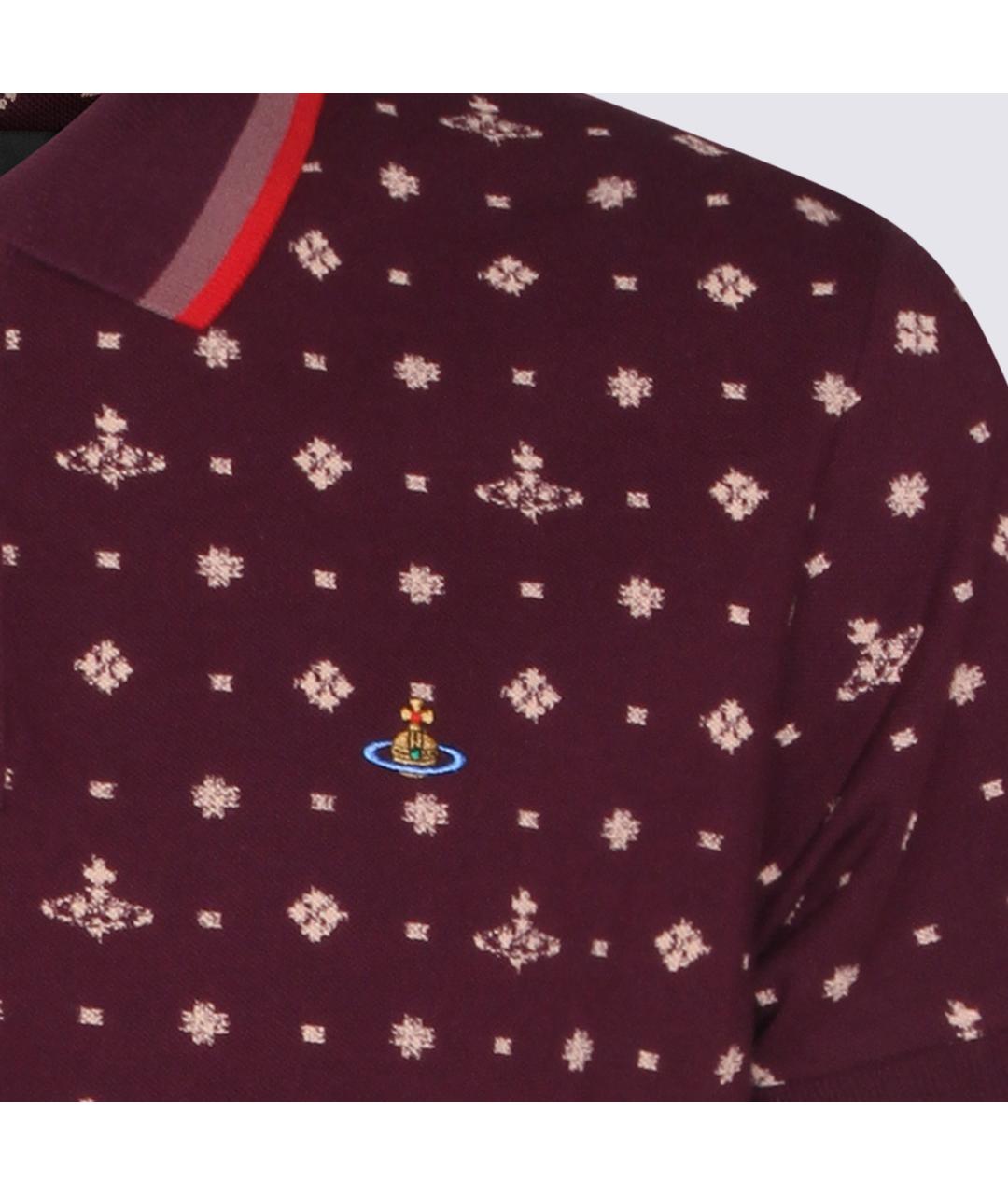 VIVIENNE WESTWOOD Бордовое хлопковое поло с коротким рукавом, фото 3