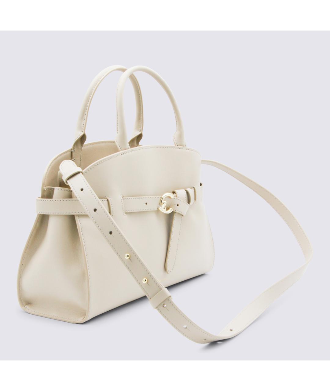 COCCINELLE Белая кожаная сумка тоут, фото 2