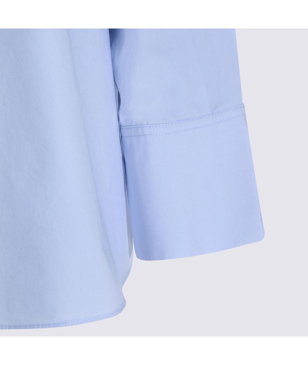 TWIN-SET Голубая хлопковая рубашка, фото 4