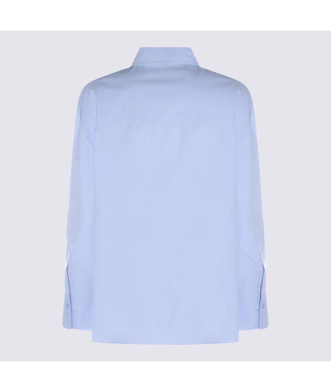TWIN-SET Голубая хлопковая рубашка, фото 2