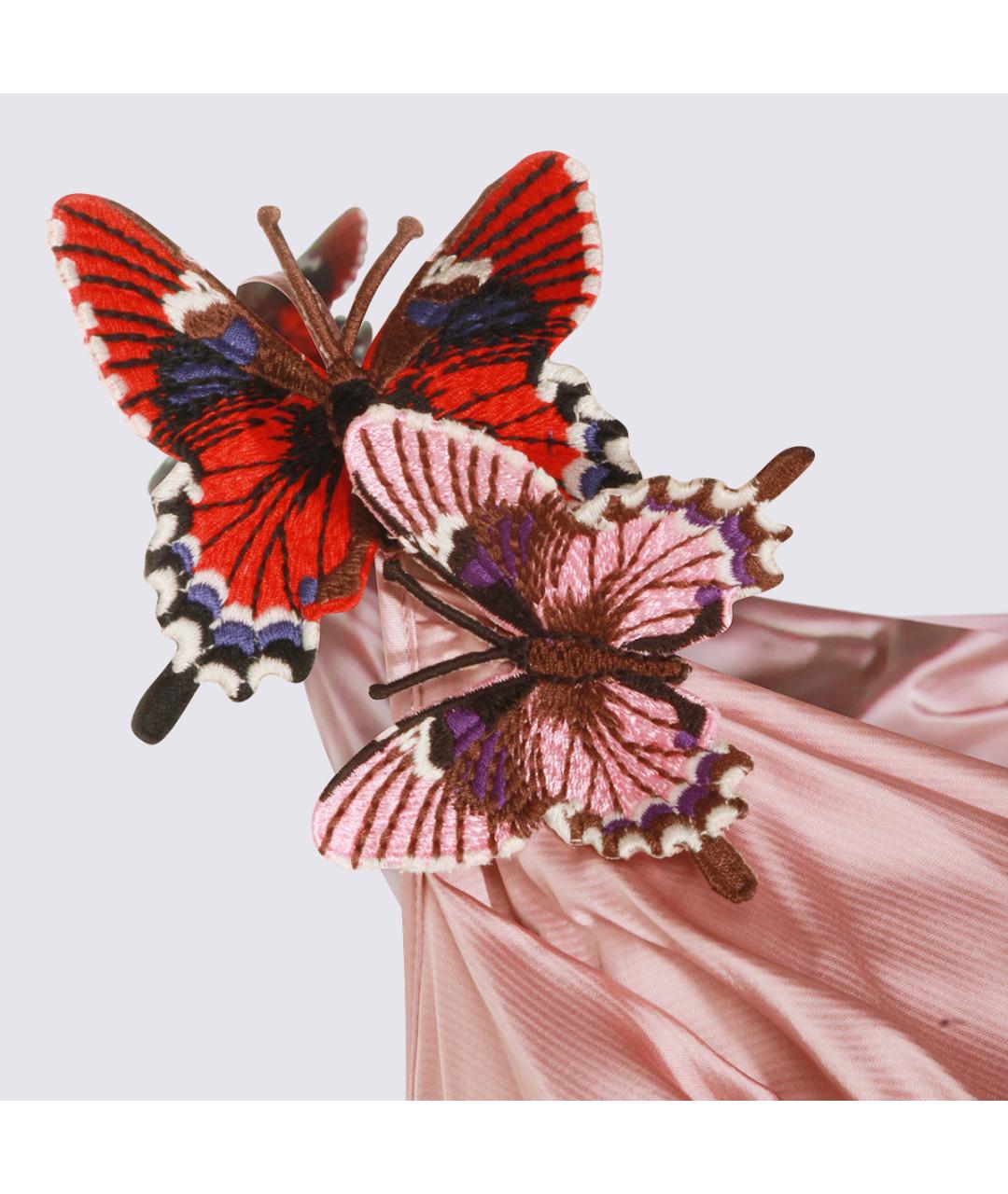 BLUMARINE Розовое вискозное вечернее платье, фото 3