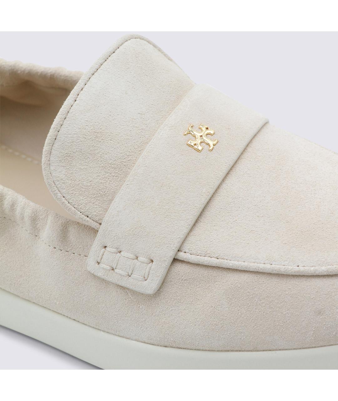 TORY BURCH Бежевые кожаные лоферы, фото 4