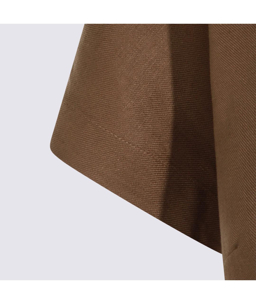 NINE IN THE MORNING Коричневая льняная футболка, фото 4