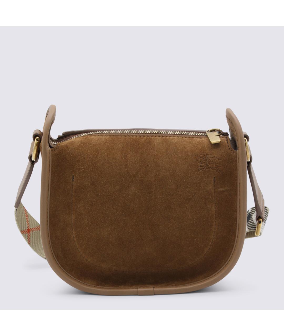 BURBERRY Коричневая замшевая сумка через плечо, фото 2