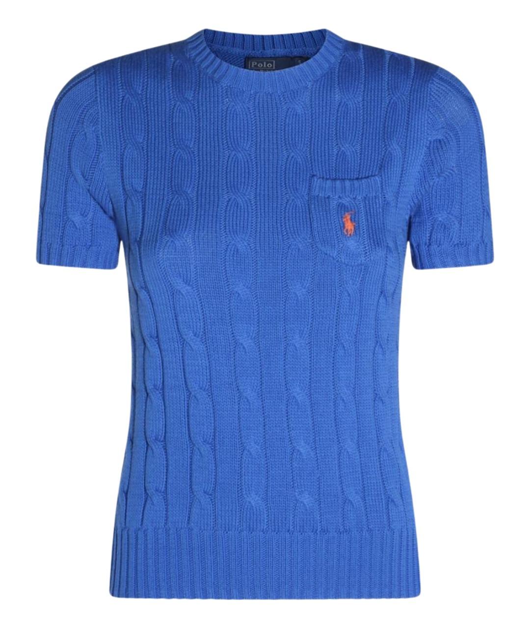 POLO RALPH LAUREN Синий хлопковый джемпер / свитер, фото 1