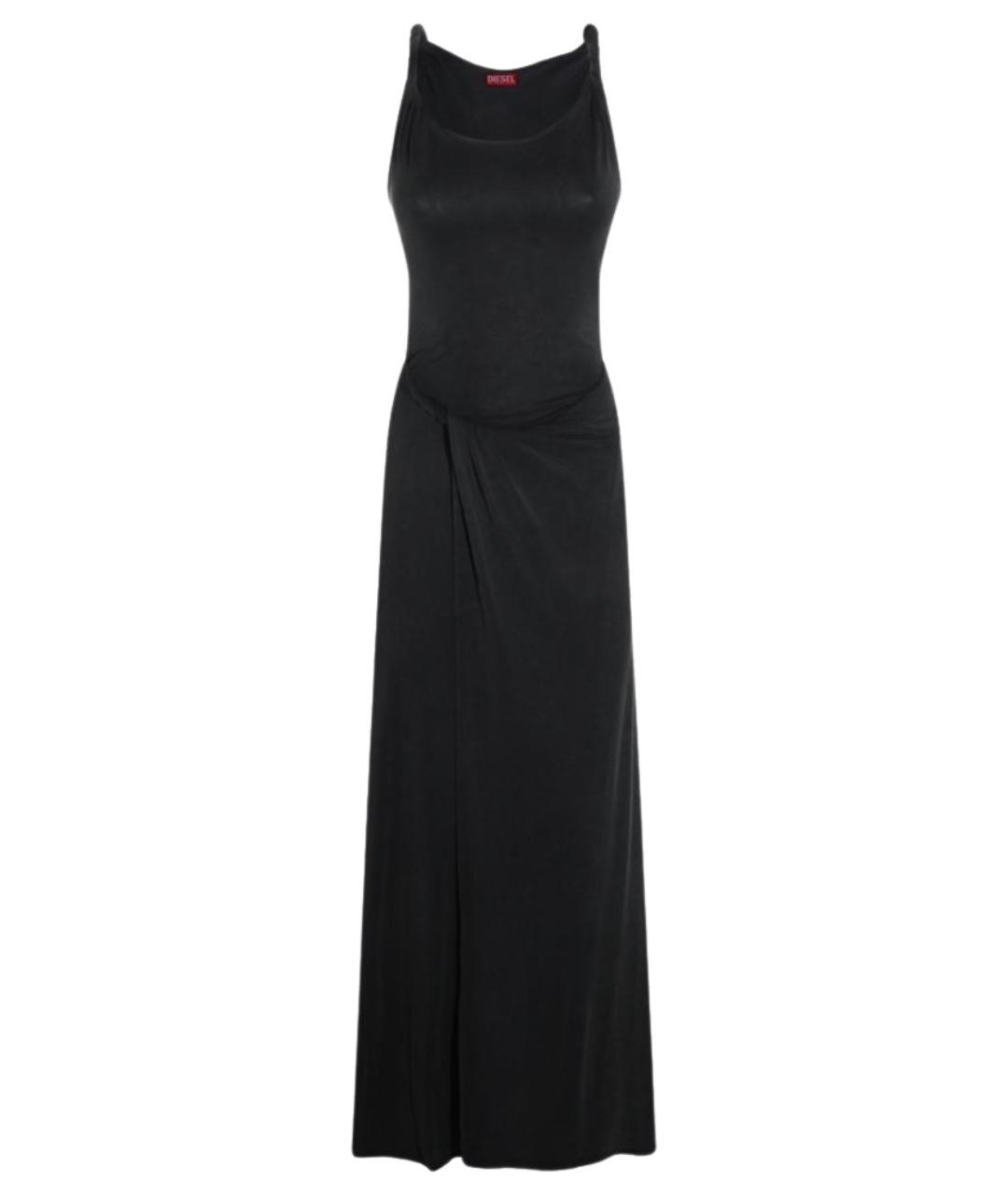 DIESEL Черное полиэстеровое вечернее платье, фото 1