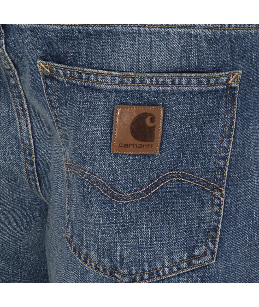 CARHARTT WIP Синие хлопковые прямые джинсы, фото 4