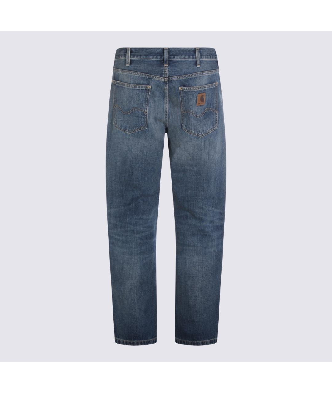 CARHARTT WIP Синие хлопковые прямые джинсы, фото 2
