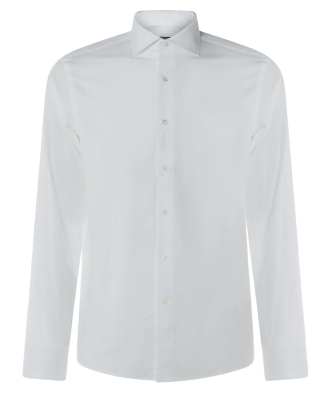 CANALI Белая хлопковая классическая рубашка, фото 1