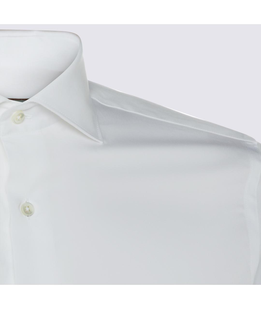 CANALI Белая хлопковая классическая рубашка, фото 4