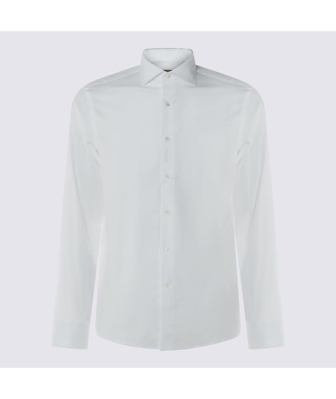 CANALI Белая хлопковая классическая рубашка, фото 5
