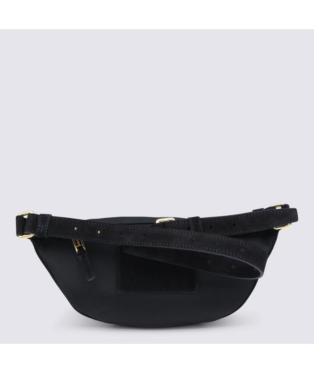 MOSCHINO Черная кожаная поясная сумка, фото 2