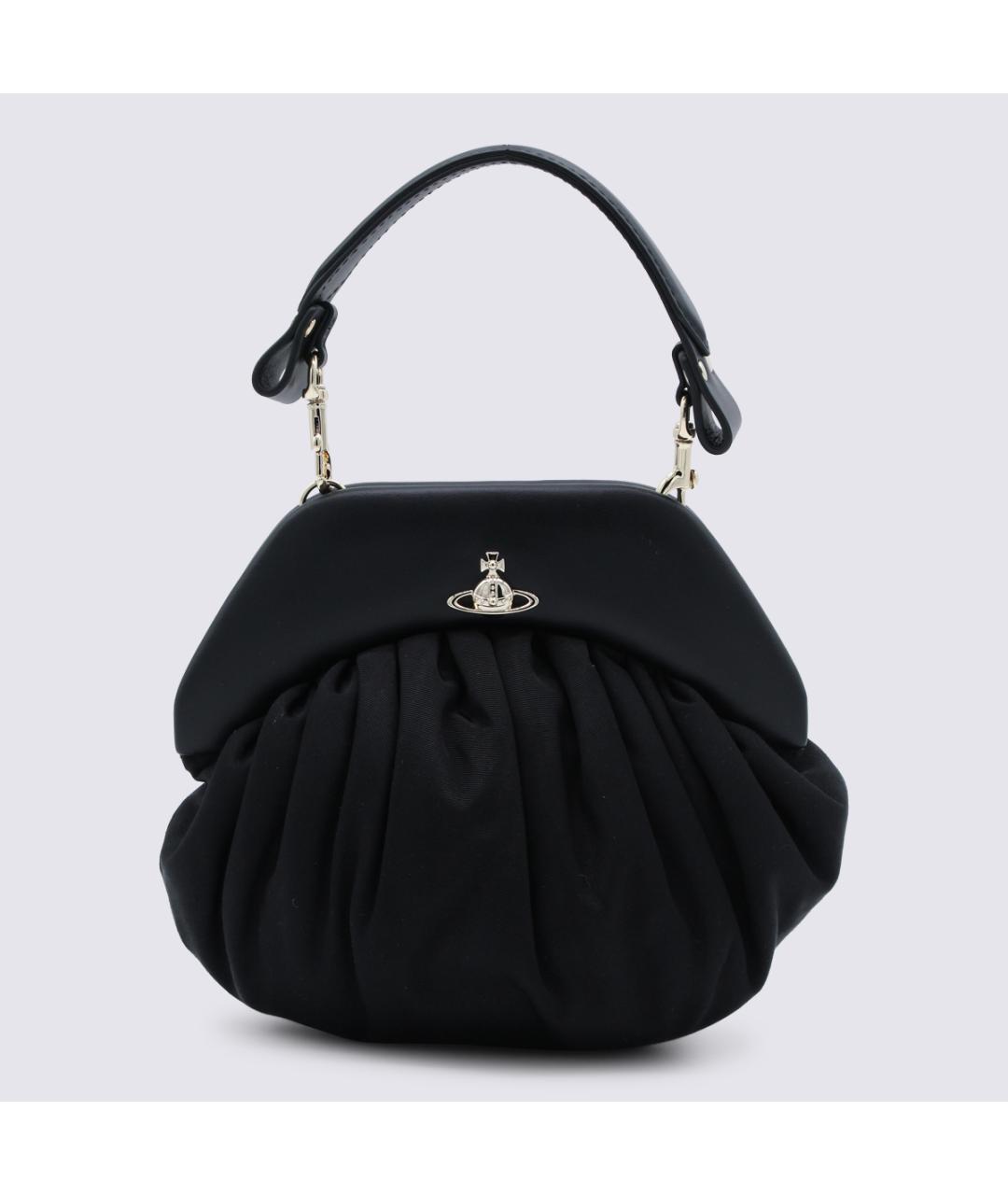 VIVIENNE WESTWOOD Черная тканевая сумка тоут, фото 5