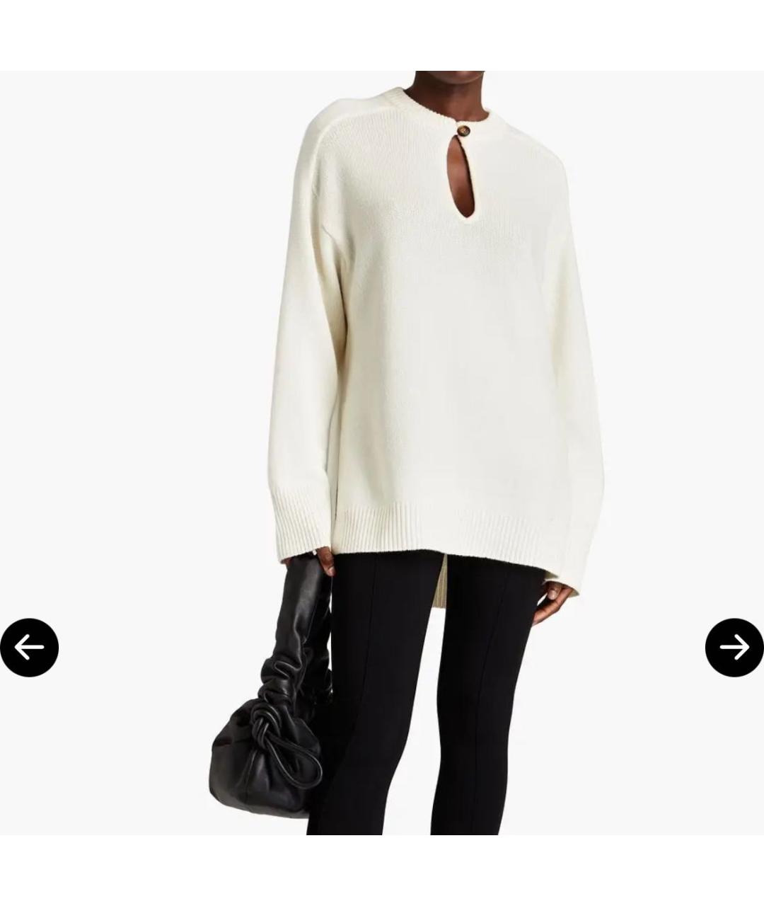 LOULOU DE SAISON Белый кашемировый джемпер / свитер, фото 5