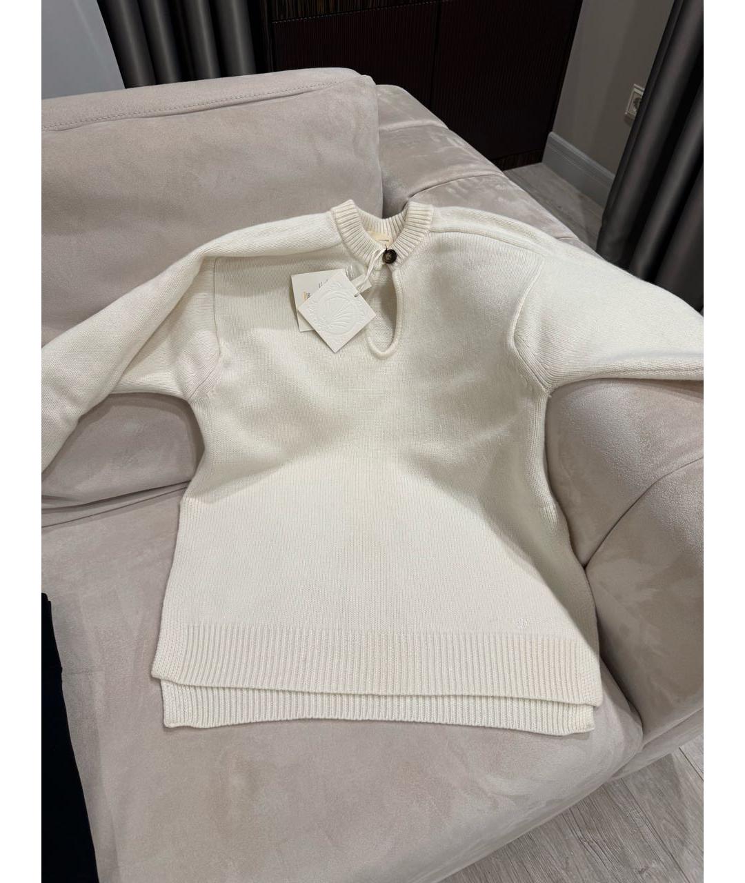LOULOU DE SAISON Белый кашемировый джемпер / свитер, фото 2