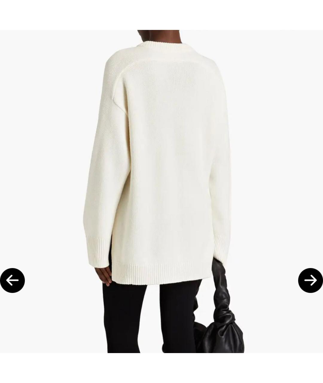 LOULOU DE SAISON Белый кашемировый джемпер / свитер, фото 4