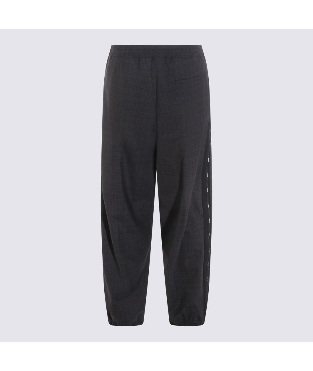 MOSCHINO Серые полиэстеровые повседневные брюки, фото 2