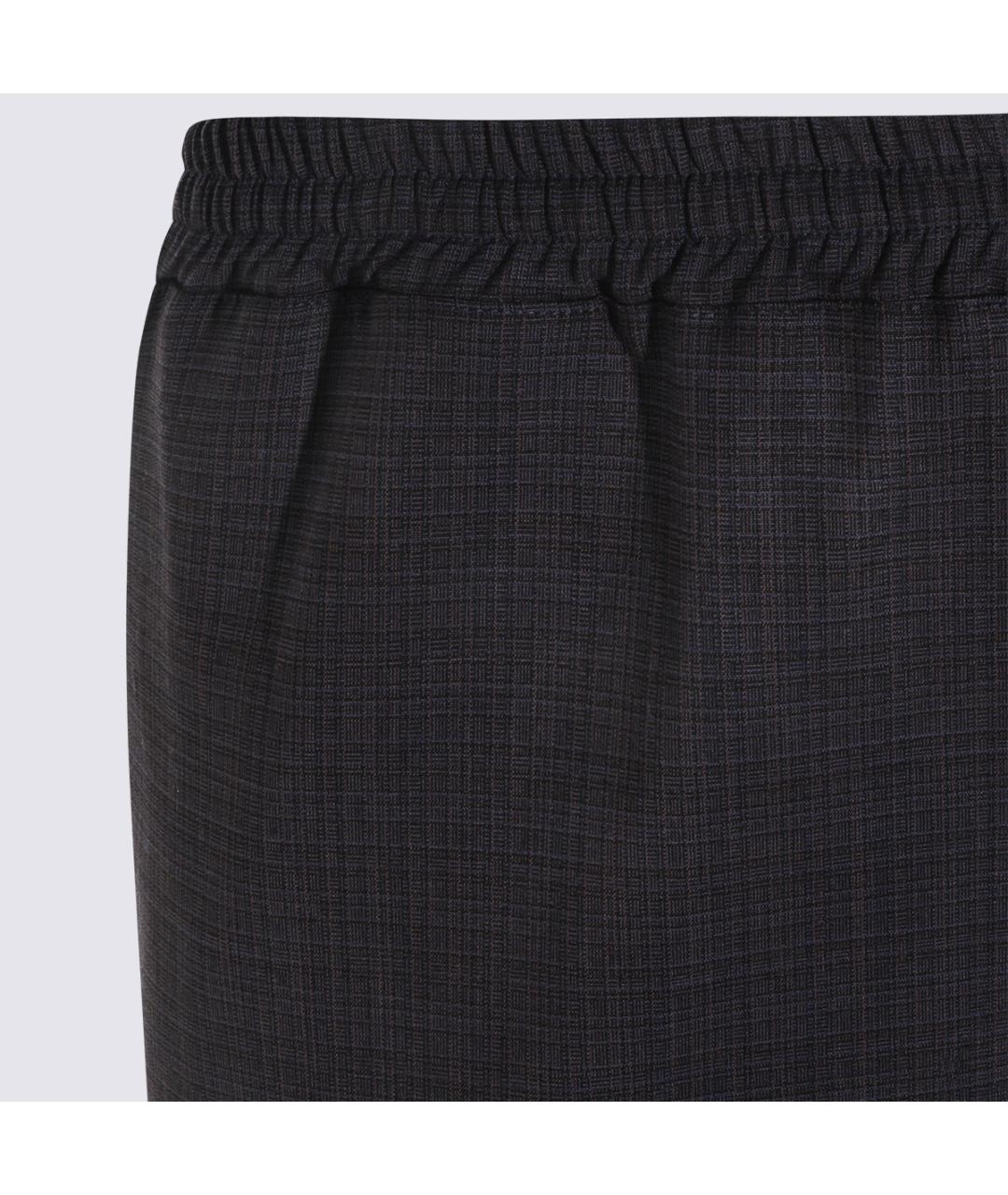 MOSCHINO Серые полиэстеровые повседневные брюки, фото 3