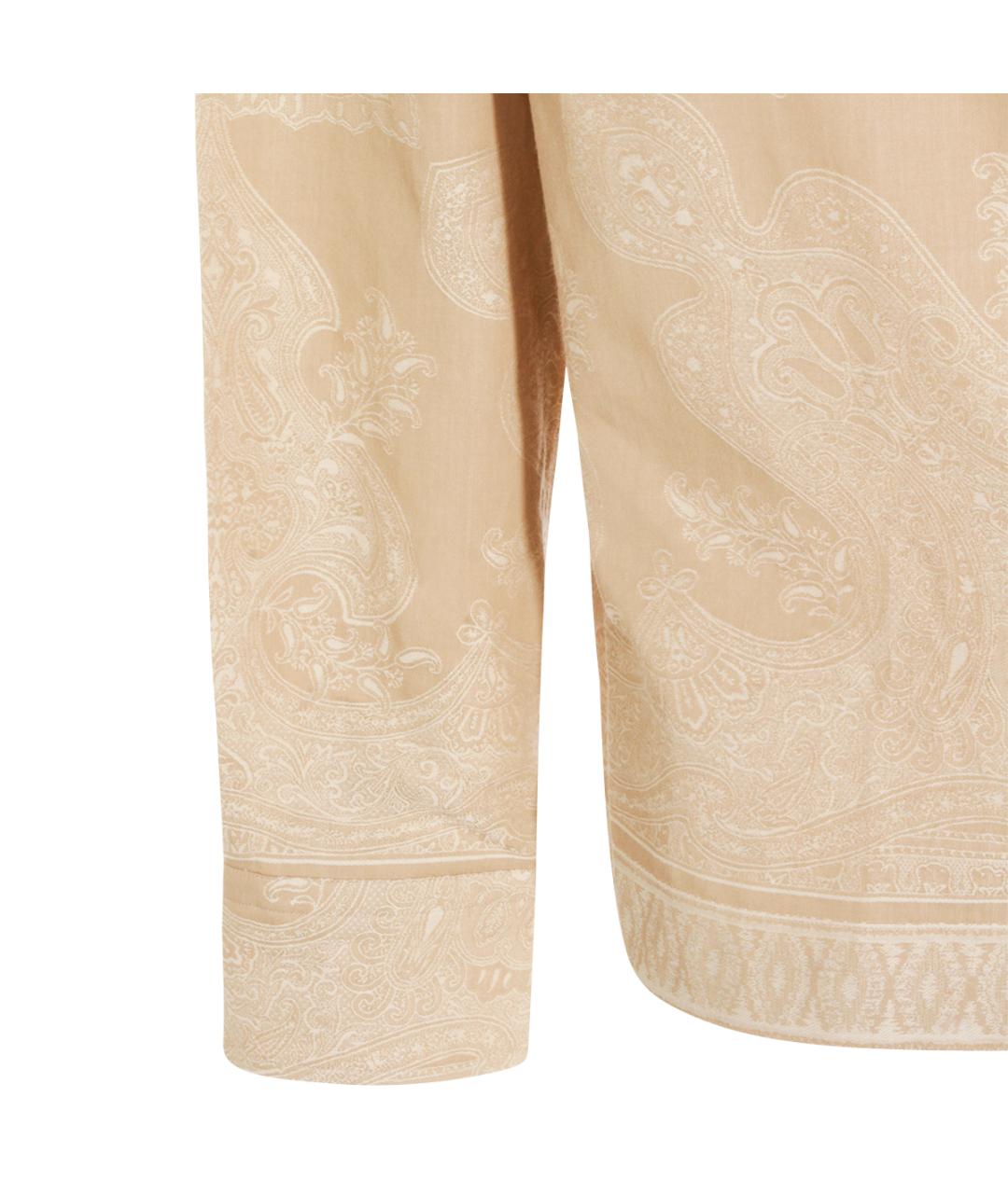 ETRO Бежевая хлопковая кэжуал рубашка, фото 4