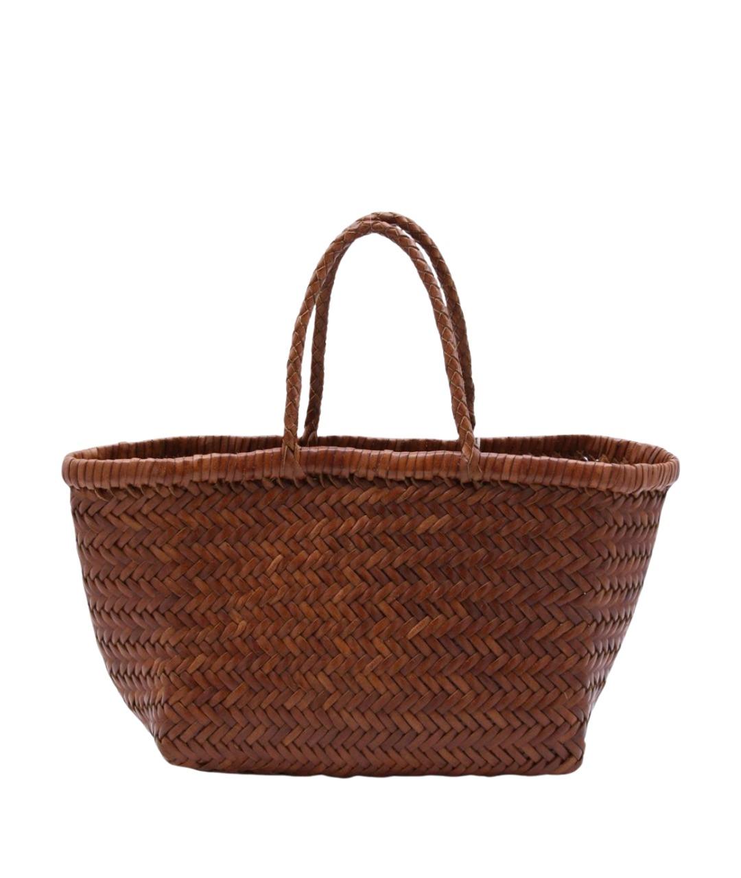 Dragon Diffusion Коричневая кожаная сумка тоут, фото 1