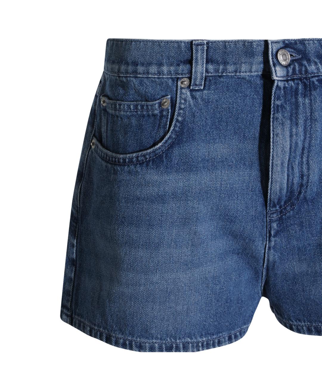 MOSCHINO Синие хлопковые шорты, фото 3