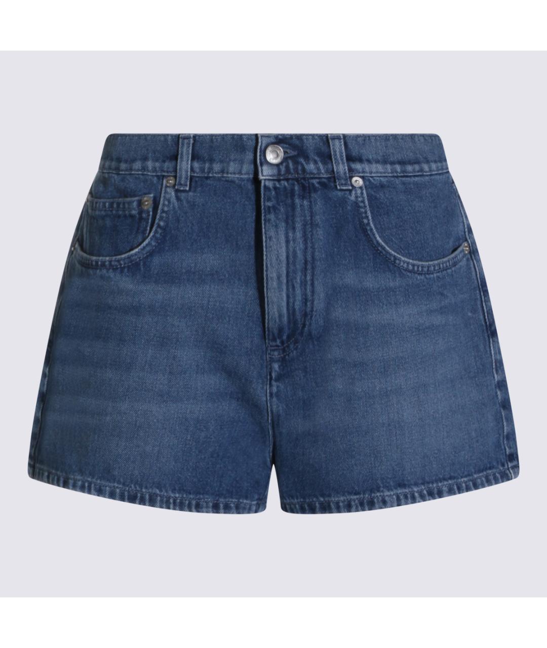 MOSCHINO Синие хлопковые шорты, фото 5