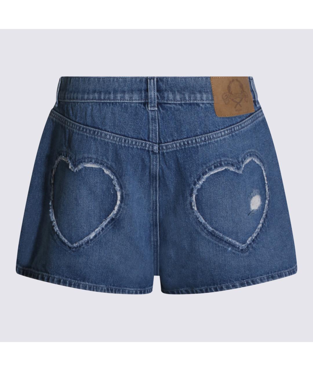 MOSCHINO Синие хлопковые шорты, фото 2