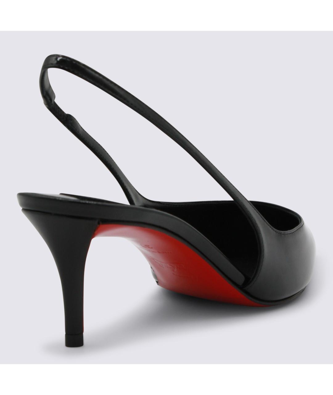 CHRISTIAN LOUBOUTIN Черные кожаные туфли, фото 3