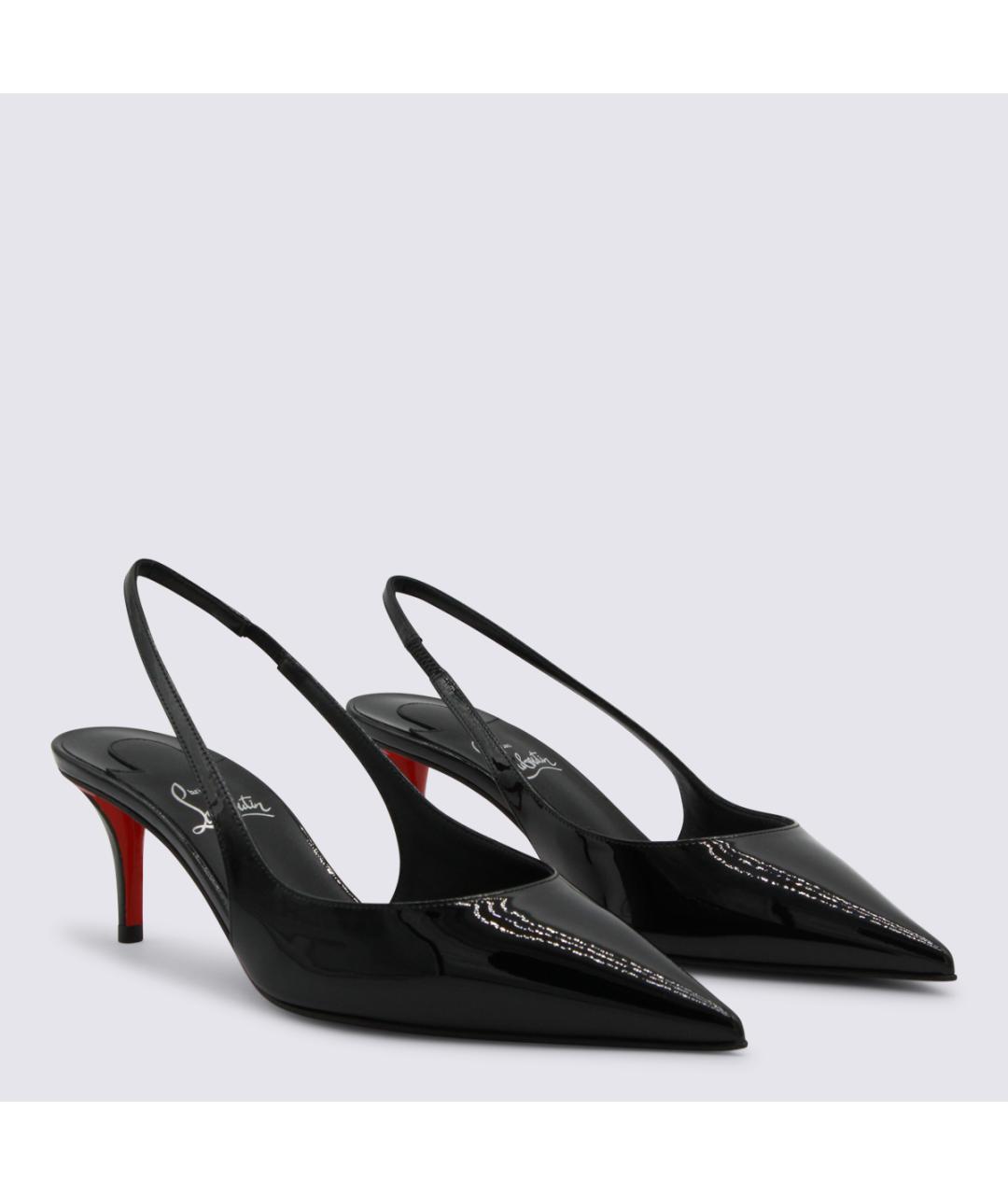 CHRISTIAN LOUBOUTIN Черные кожаные туфли, фото 2