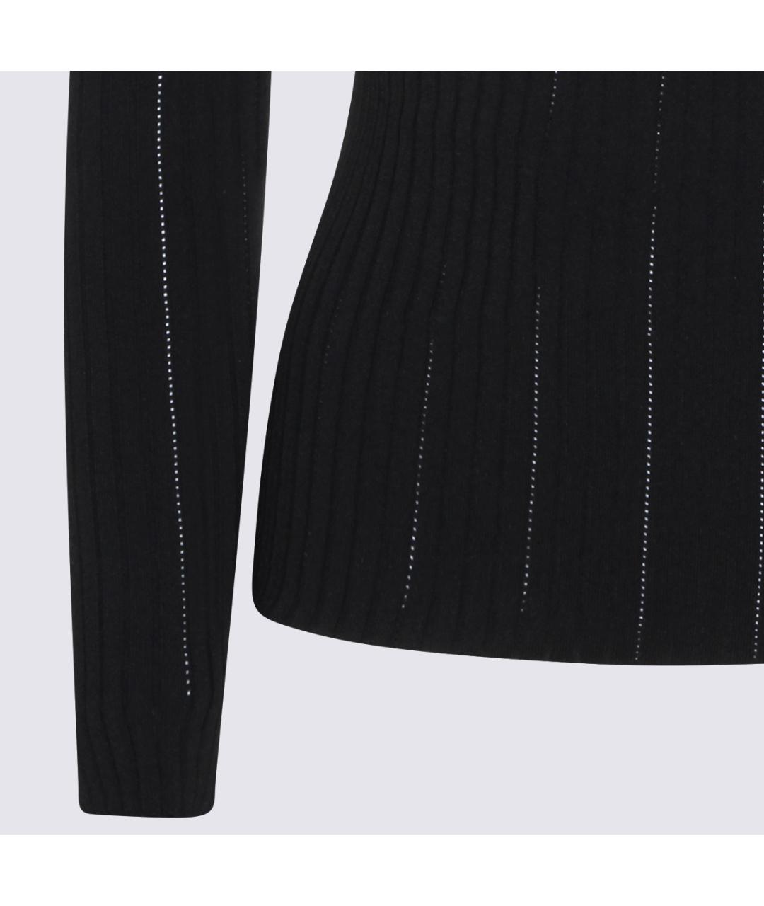 ELISABETTA FRANCHI Черный вискозный джемпер / свитер, фото 4