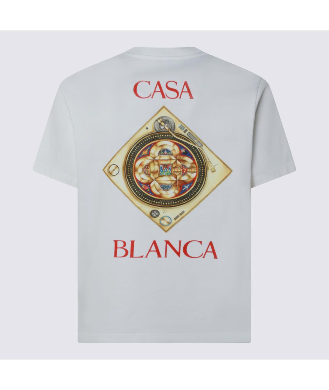 CASABLANCA Белая хлопковая футболка, фото 2