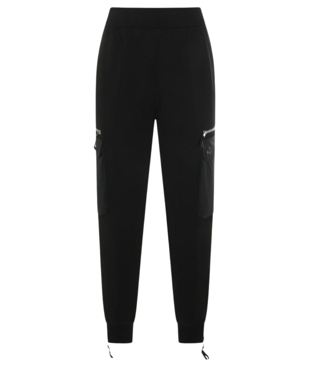 MOOSE KNUCKLES Черные хлопковые прямые брюки, фото 1