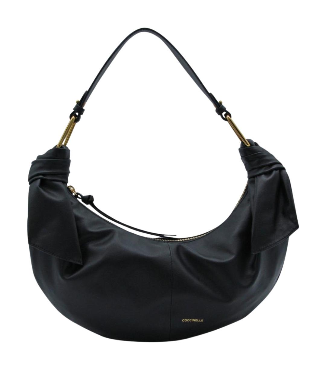 COCCINELLE Черная кожаная сумка через плечо, фото 1